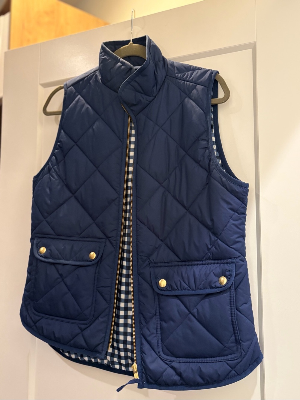 J. Crew Factory Quilted Navy Puffer Vest